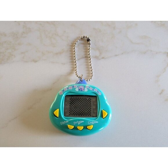 Dinkie Dino Other - Dinkie Dino RakuRaku Dinokun Blue Pocket Electronic Virtual Pet Key Chain Tested